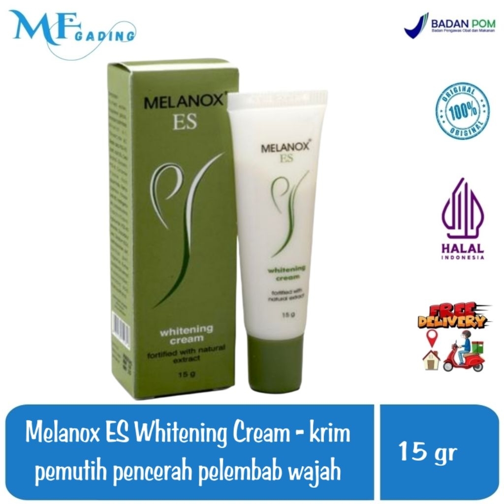 Melanox ES Whitening Cream - krim pemutih pencerah pelembab / mengatasi flek - BPOM
