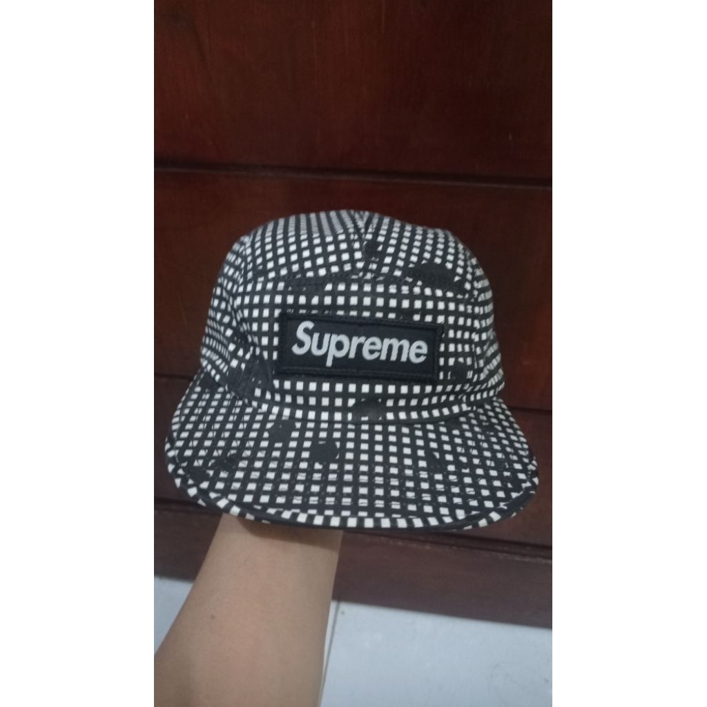 topi supreme 5 panel grid camo