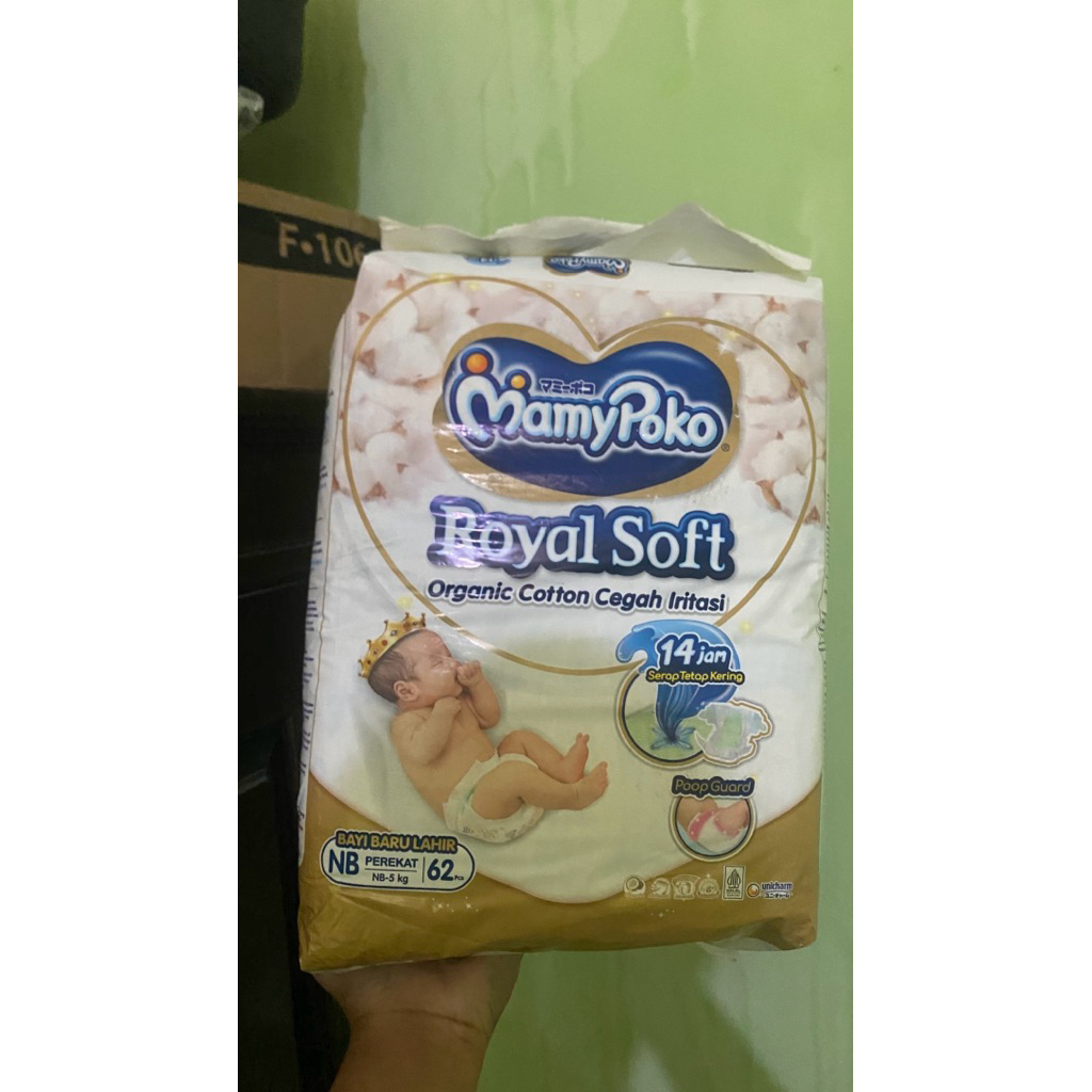 Pampers Mamy Poko Royal Soft NB 62 | Pampers Bayi Baru Lahir