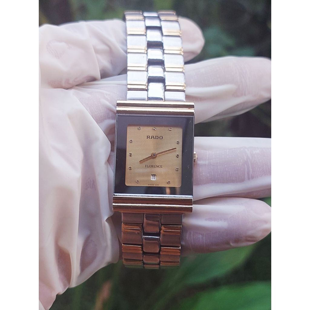 (Harga Net) Jam Tangan RADO Florence Original Tank Kaca Sapphire Swiss Made Vintage Rare Mesin Norma