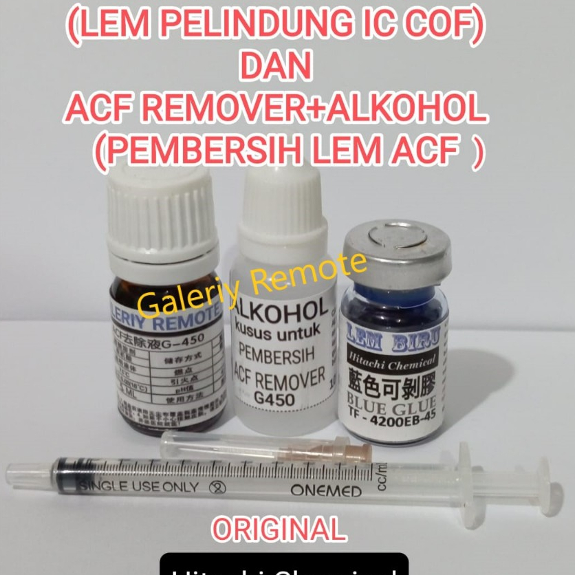acf remover atau pembersih lem acf bonding - lem biru tf 42000 sesuai varian / lem pelindung cof / l