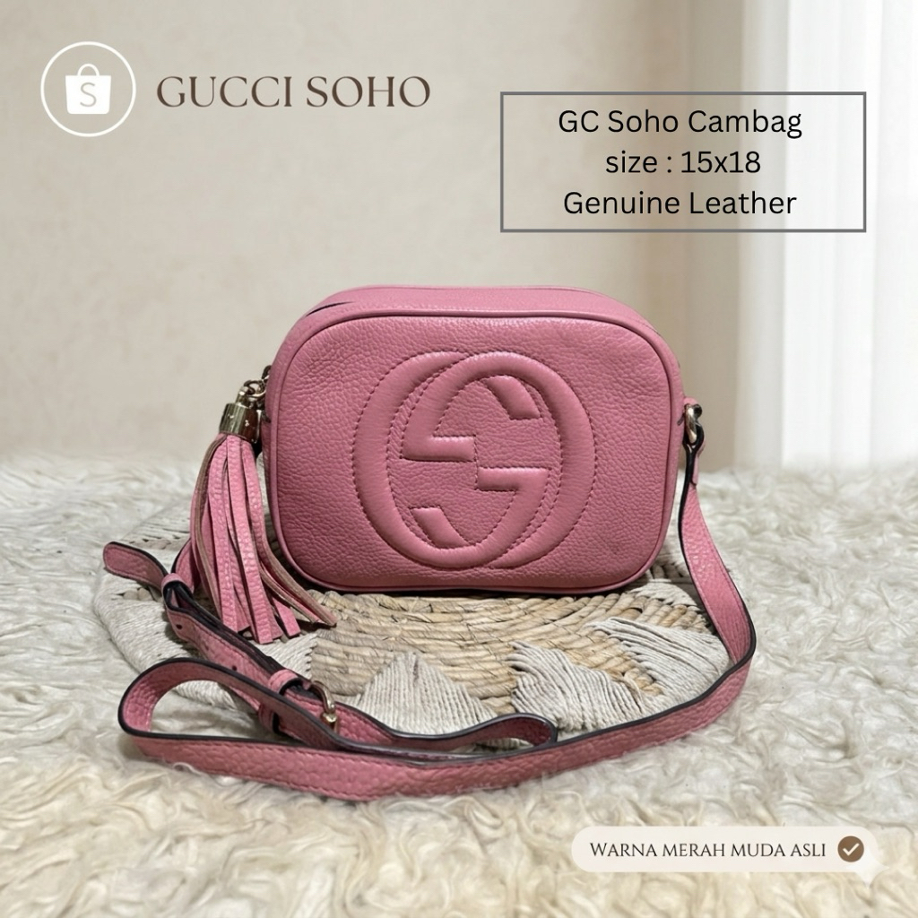 [ PRELOVED ] Gucciii Soho Camera Bag Sling Kulit Asli