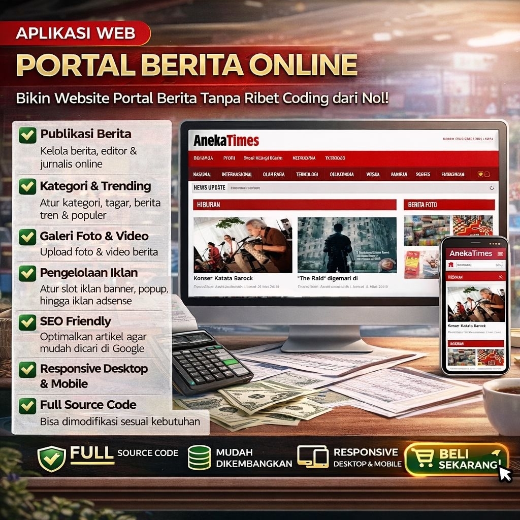 Website Portal Berita Script/source code responsive
