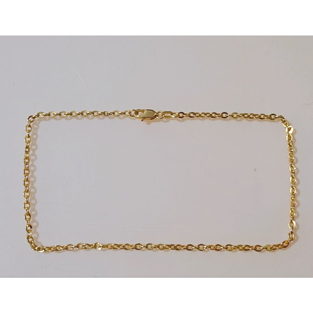 Gelang kaki emas solid kadar 375/8k (1.22gr 25.5cm)