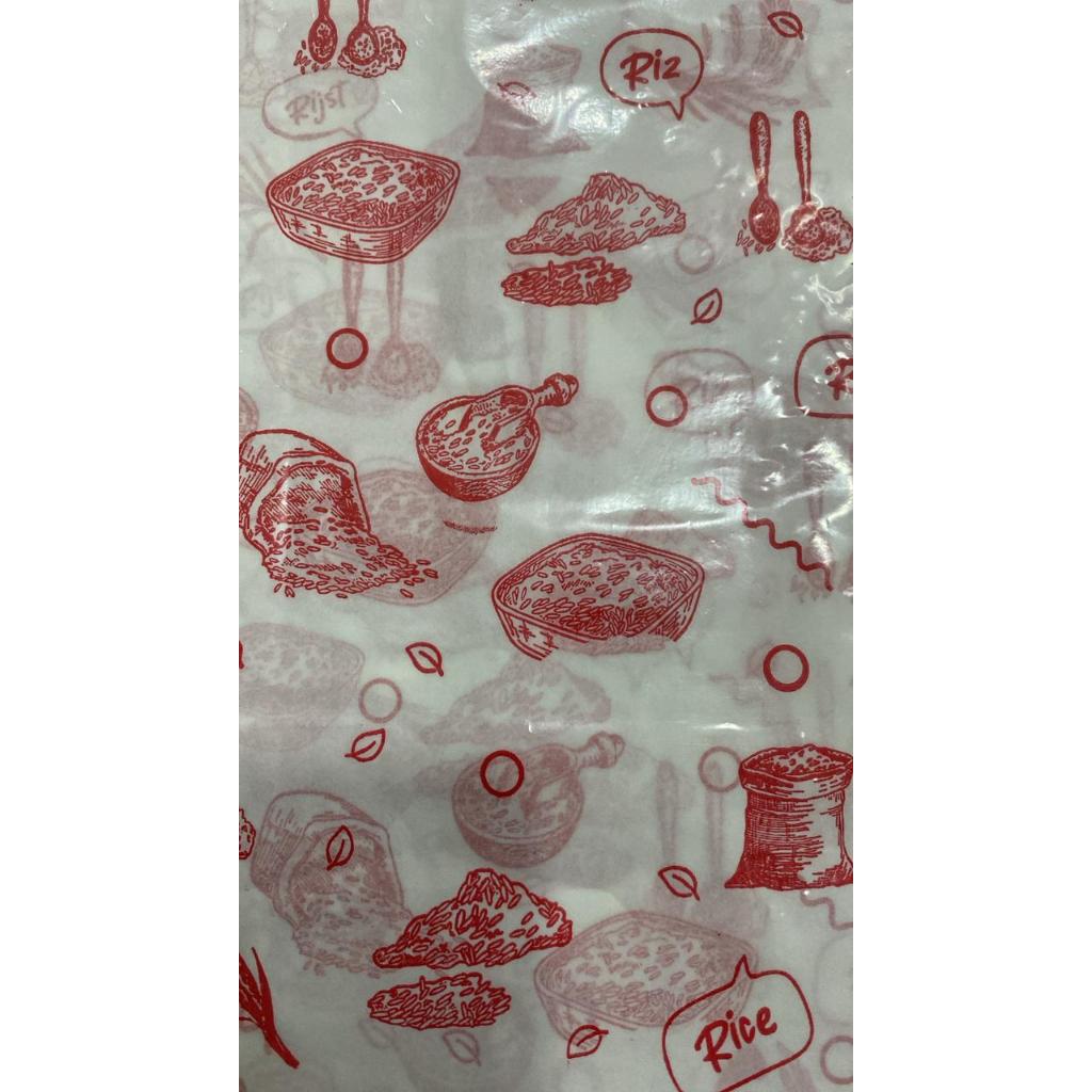 paper rice / kertas nasi kfc / lembar kertas nasi motif
