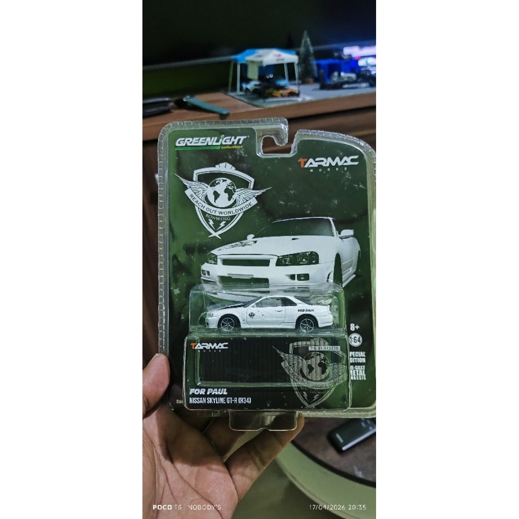 Greenlight Tarmac Nissan R34 GTR Special Edition For PAUL WALKER Fast Furious
