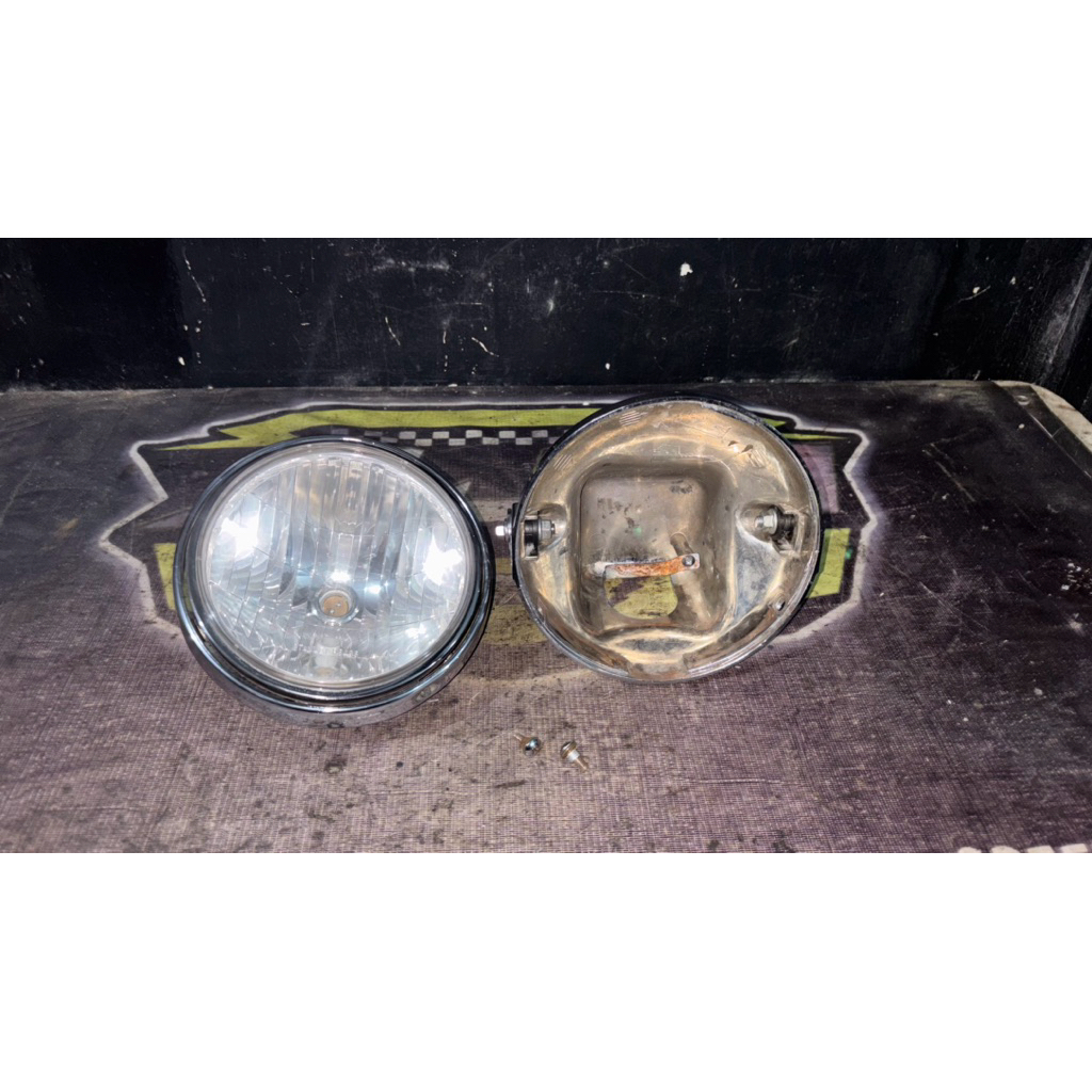 lampu bulat reflektor set bereket kawasaki ninja 150 R SS original copotan