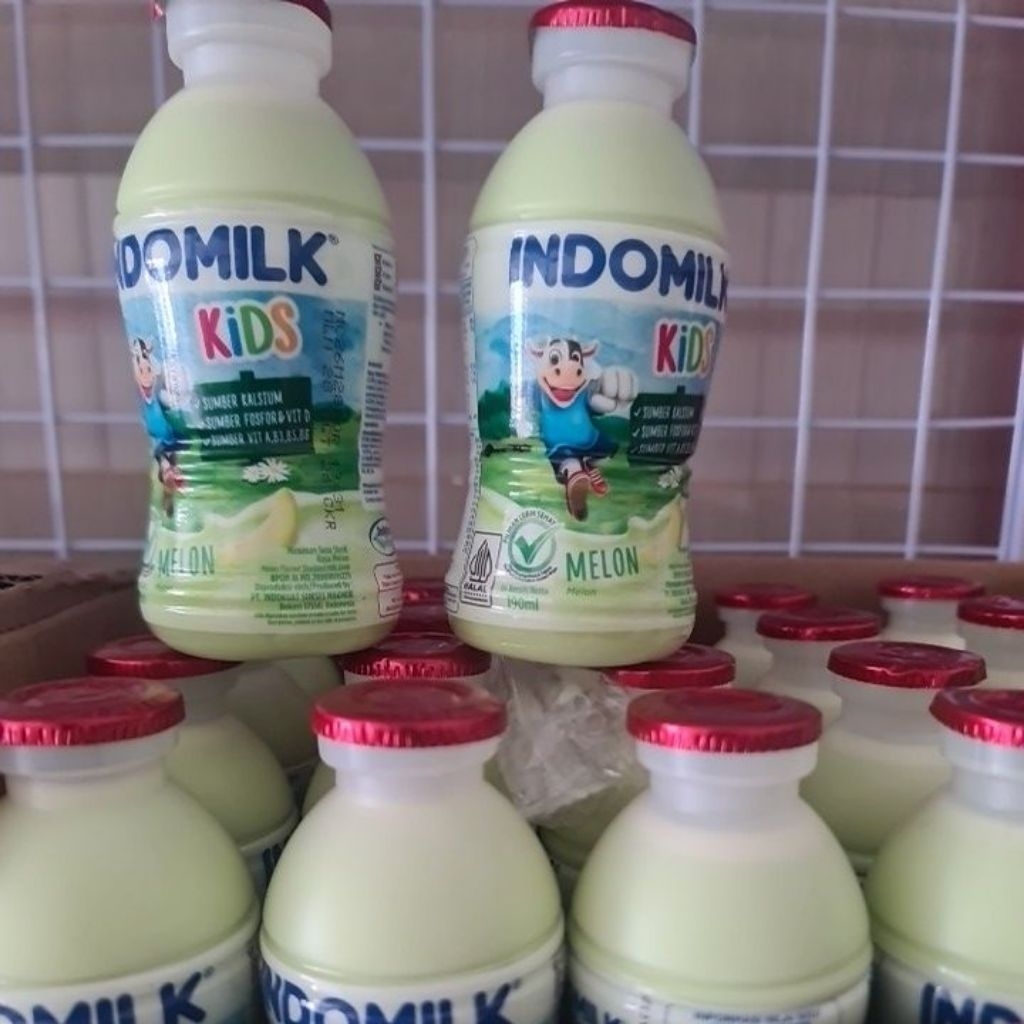 1 Dus Indomilk Susu Cair isi 24 Botol 190ml - Tinggi Kalsium, Fosfor, dan Vitamin D