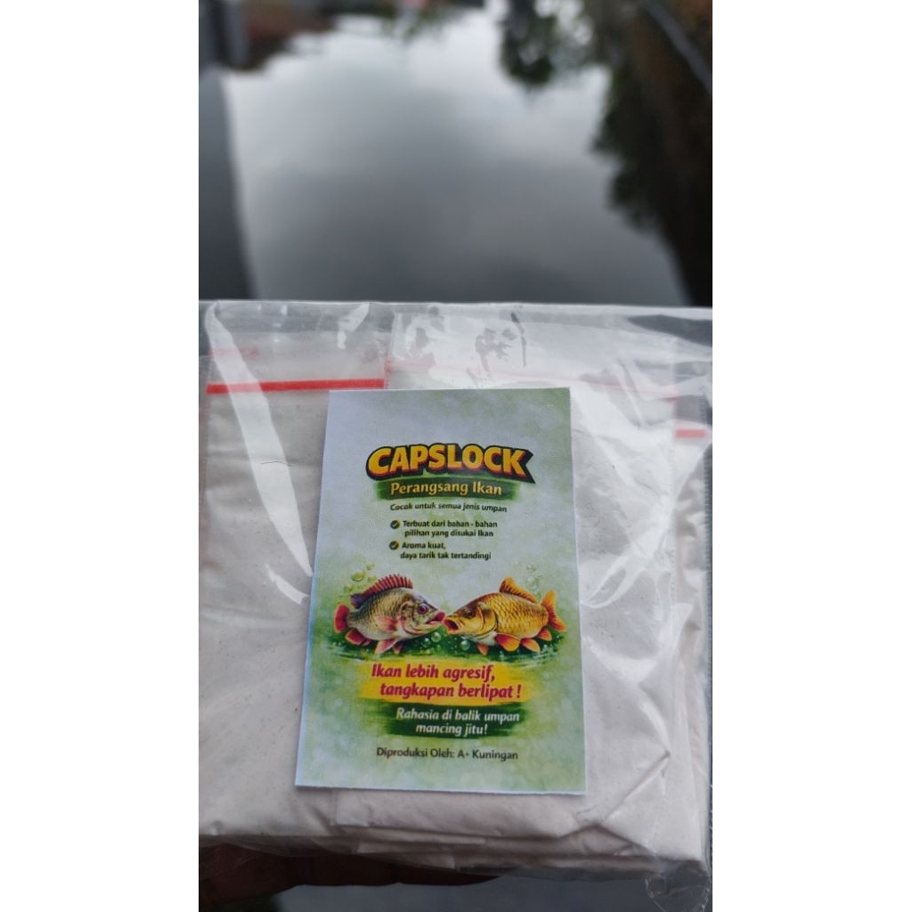 Serbuk Campuran Umpan Perangsang Ikan Mas CAPSLOCK SERBUK AJAIB PERANGSANG IKAN PREMIUM 1PAK isi 10 