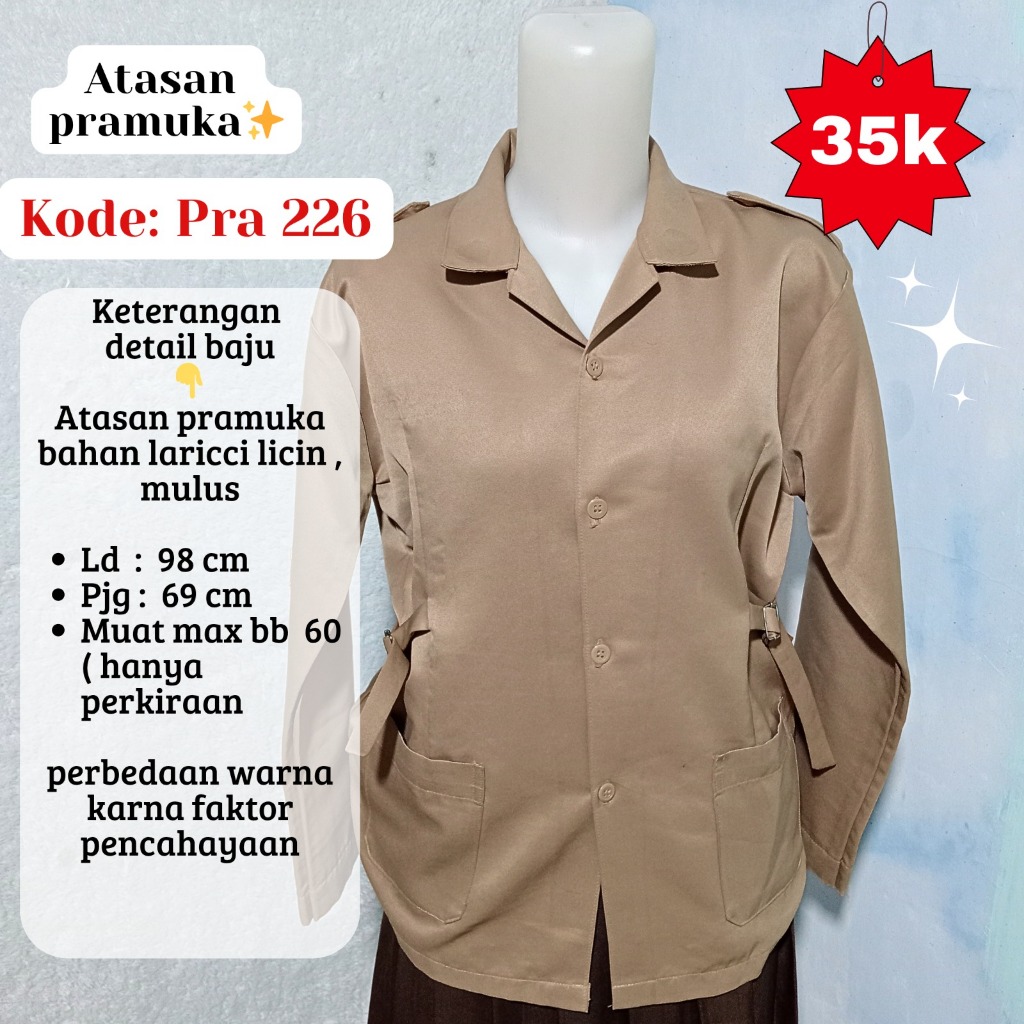 Etalase 2 . Preloved seragam khusus pramuka sd smp sma murah