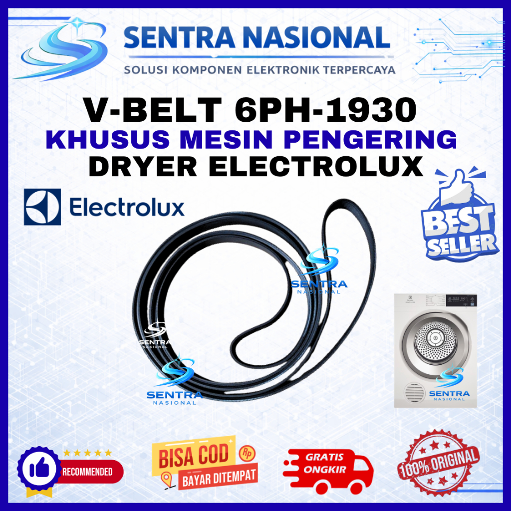KARET MESIN PENGERING 6PH-1930 ELECTROLUX ORIGINAL| BELTING DRYER ELECTROLUX 6PH 1930 ASLI | VANBELT