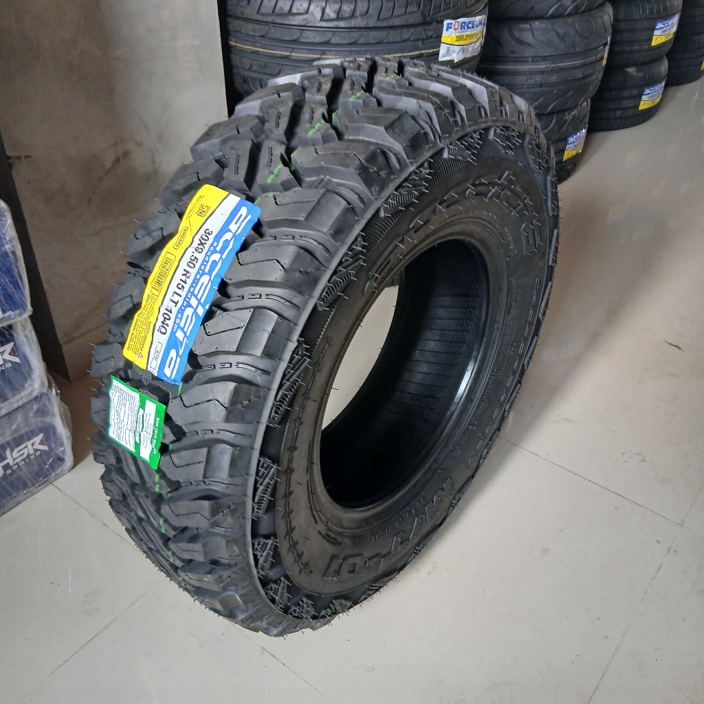 Ban mobil offroad ring15 ukuran 30x9.50 merk accelera type m/t 01 untuk mobil jimny katana toyota su
