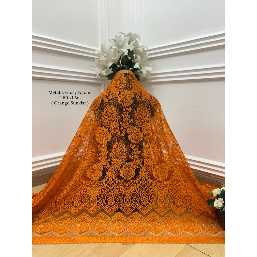 kain kebaya metalik glosy premium