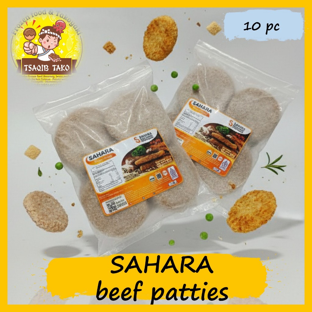 Beef Patty Burger / Daging Burger Sahara 500 gr 10pc