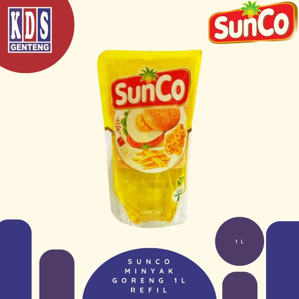 MINYAK GORENG SUNCO 1L REFIL/ DUS