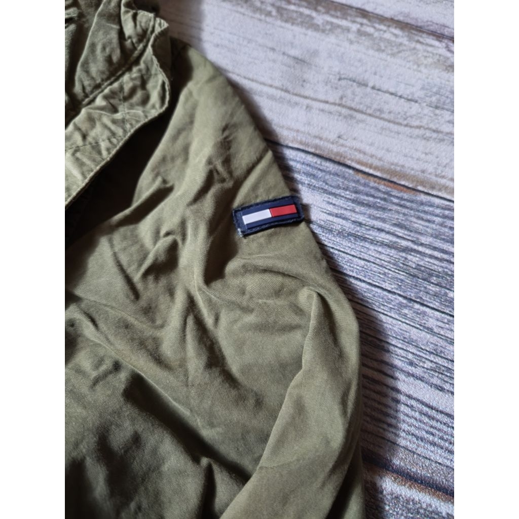 Jaket Tommy Hilfiger Puffer Denim Outdoor Jacket  Parka Waterproof Hangout Motoran Sport Branded