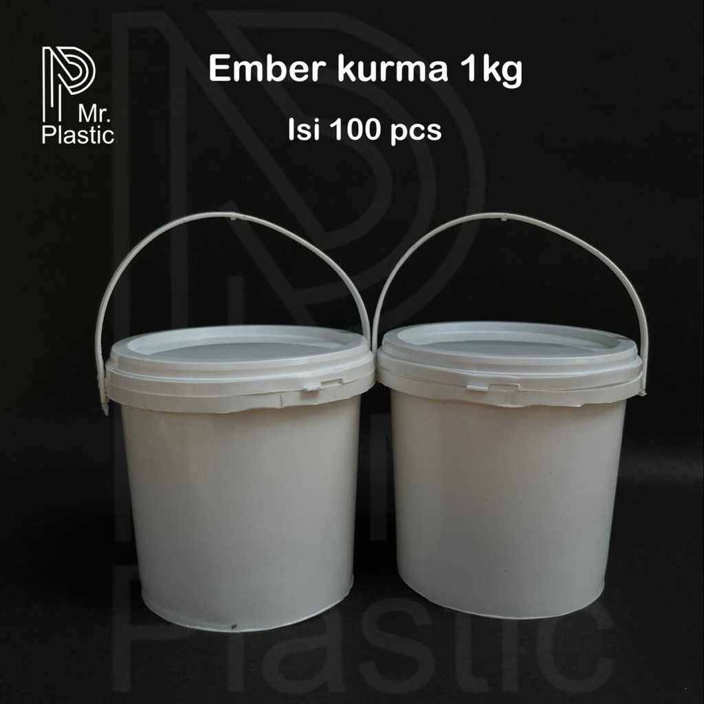 Ember kurma isi 100pcs pail 1kg warna putih/ember es cream/ember es coklat/ember food grade/ember ma