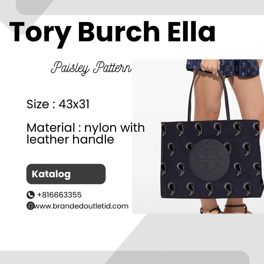 Tas Tory Burch Ella in Paisley Pattern Tote bag