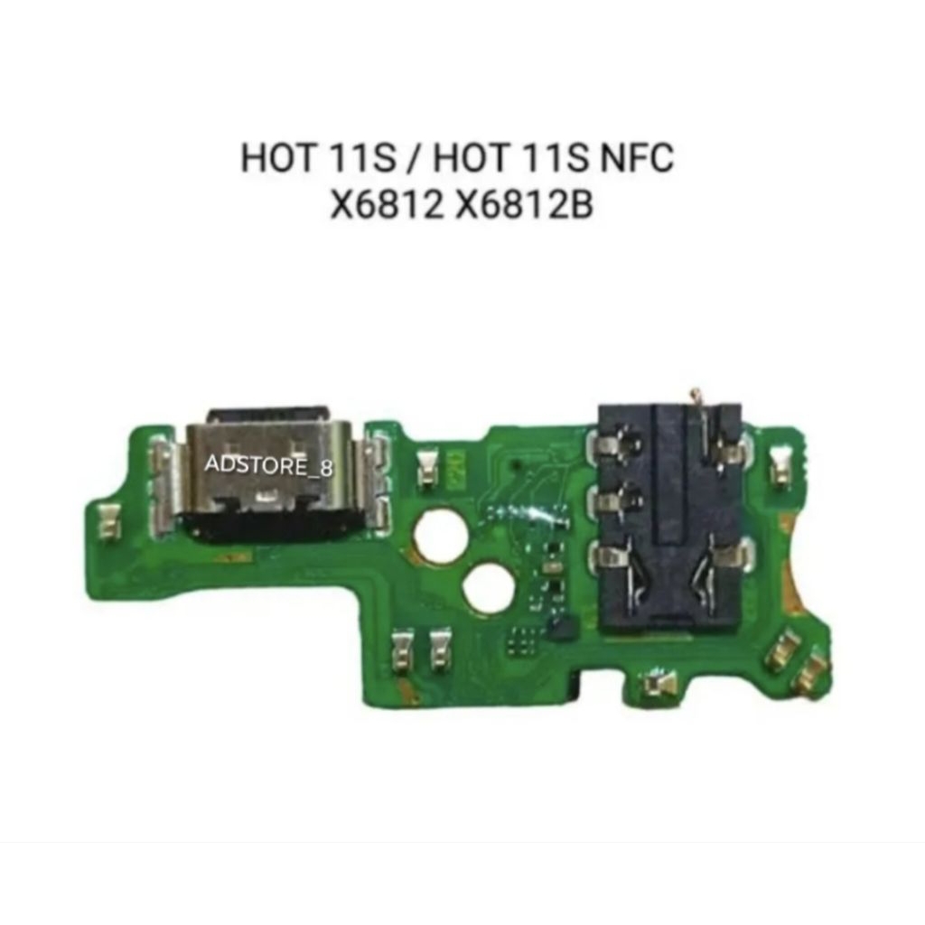 PAPAN CAS INFINIX HOT 11S X6812 / X6812B  PAPAN CONEKTOR + MIC + HEADSET ORIGINAL