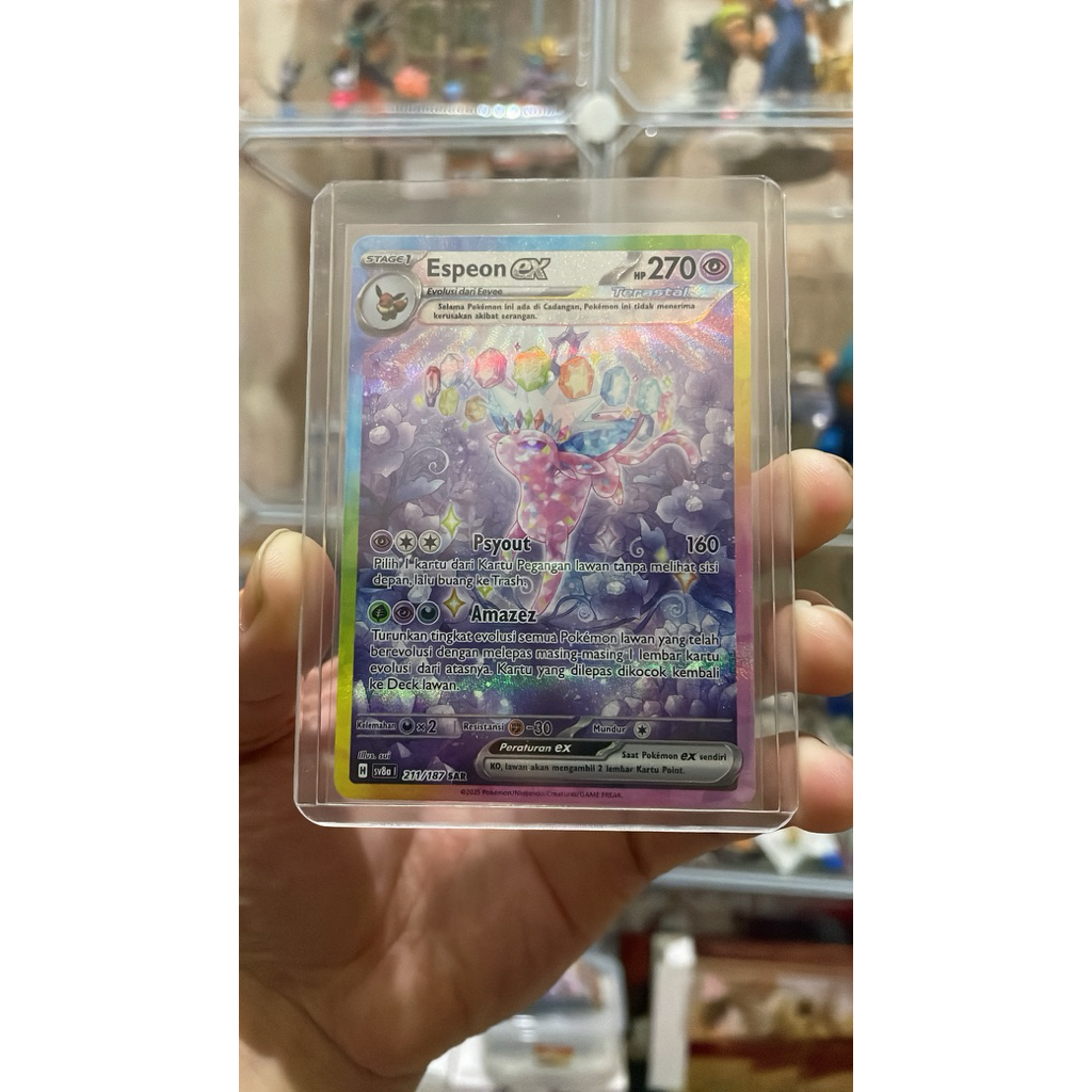 Pokemon Espeon SAR Very Rare Original Indonesia 211/187 Kartu