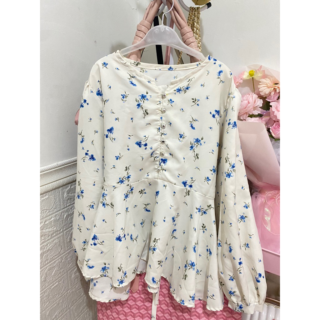 blouse bunga korean style