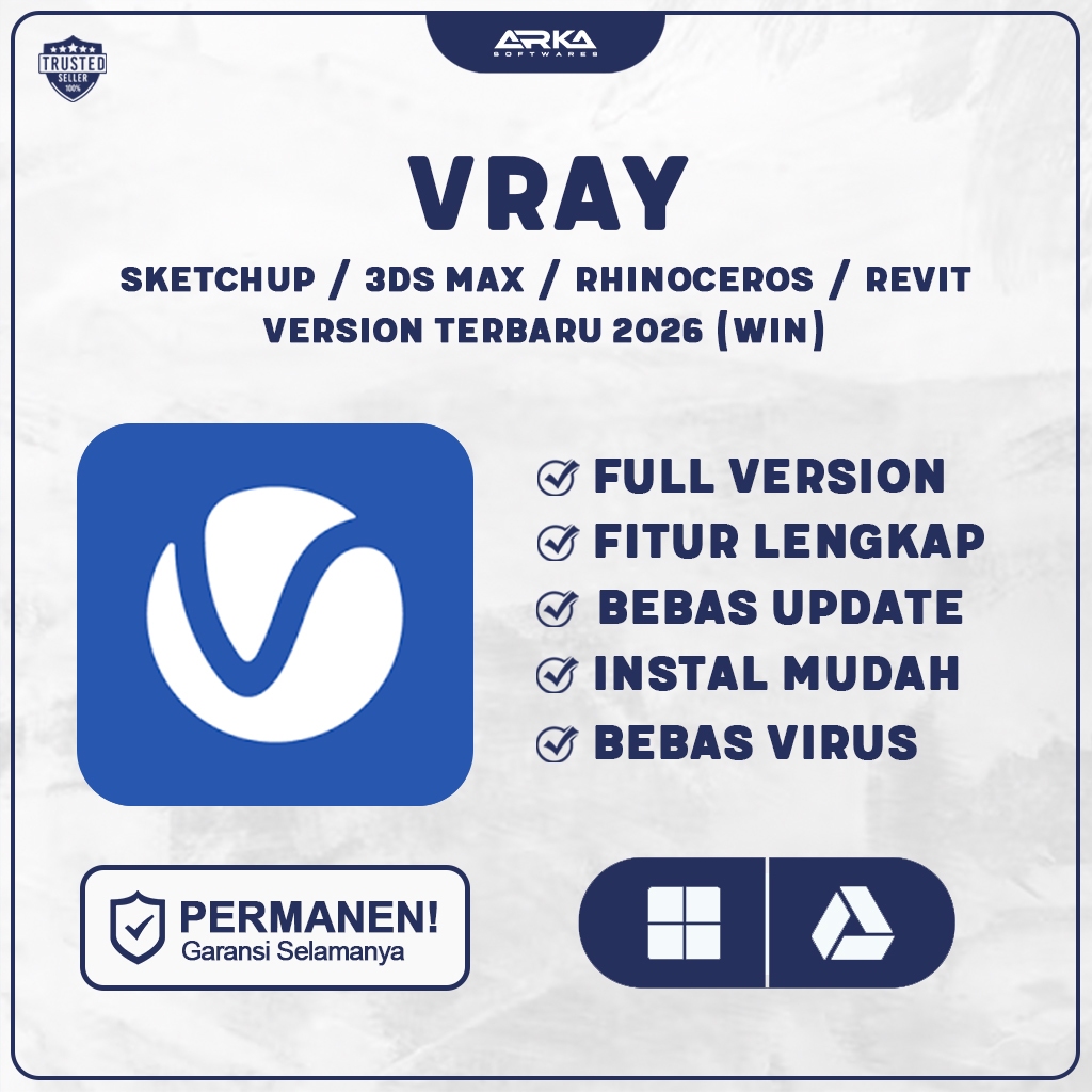V-Ray Vray 7 / 6 / 5 / 3 for SketchUp / 3ds Max / Rhinoceros / Revit / Maya Full Version Original Li