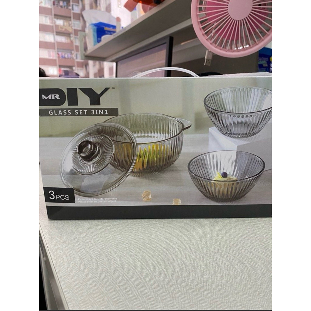 glass set 3 in 1 mr diy
