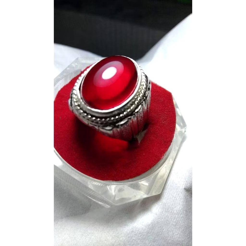 cinci batu akik merah siem ring ALPAKA SUPER