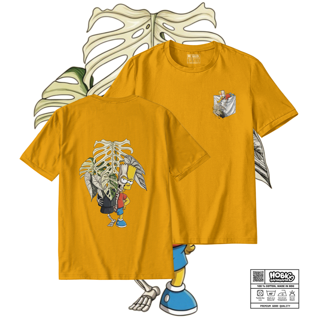 T-Shirt Kaos Plants/Tanaman "The Simsons X Aroid ID" Design Premium