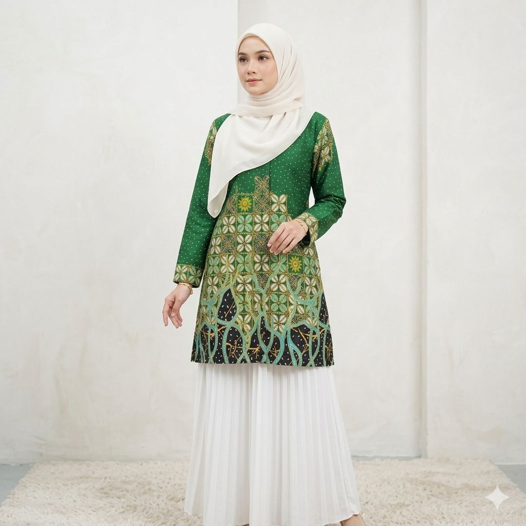 BLOUSE BATIK MUHAMMADIYAH NASIONAL | SERAGAM GURU MUHAMMADIYAH