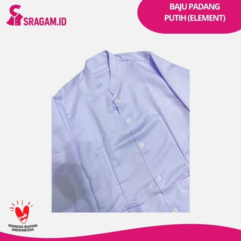 SRAGAM | Seragam Sekolah Baju Padang Kurung Putih Element SMP SMA