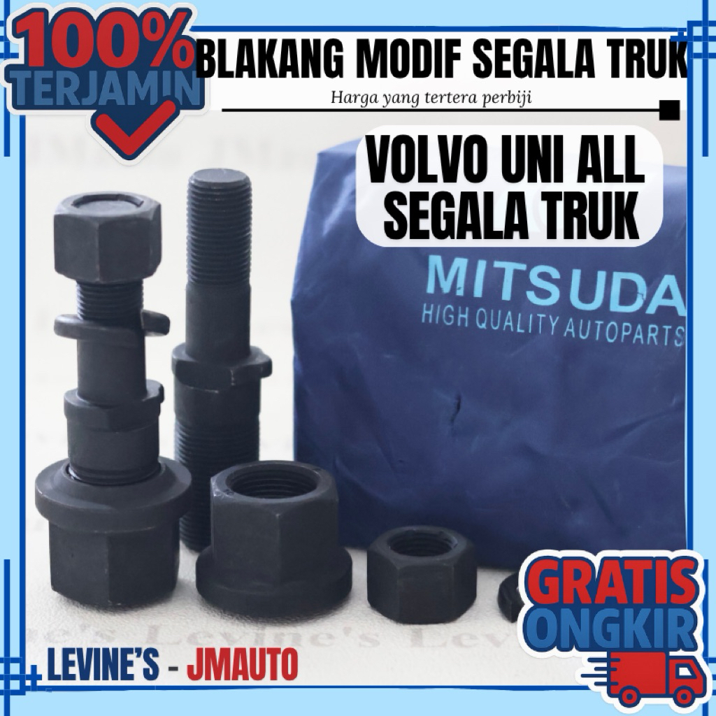 baut roda belakang MODIFIKASI SEGALA TRUK MITSUDA VOLVO / baut roda modif UNI ALL / baut roda PS100 