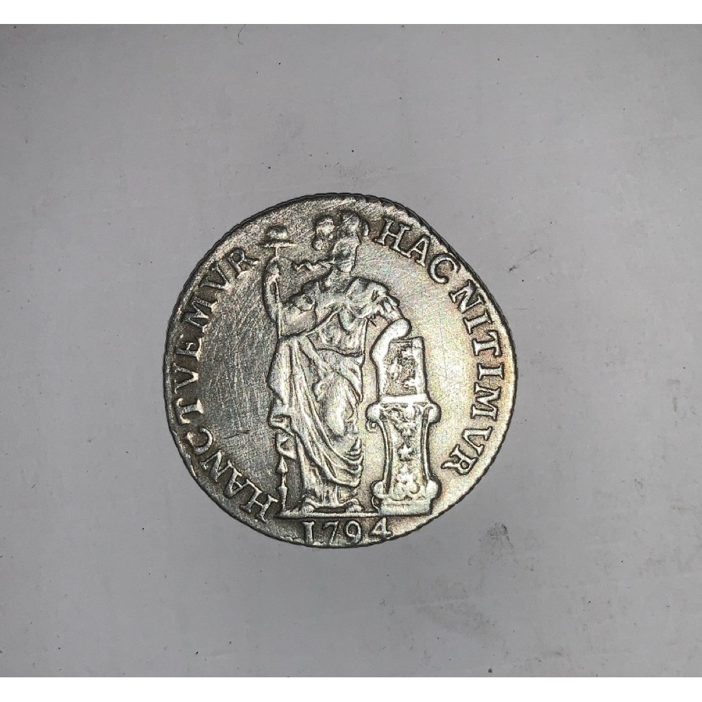 Koin Perak 1 Gulden 1794 Belanda Silver Asli | Standing Pallas