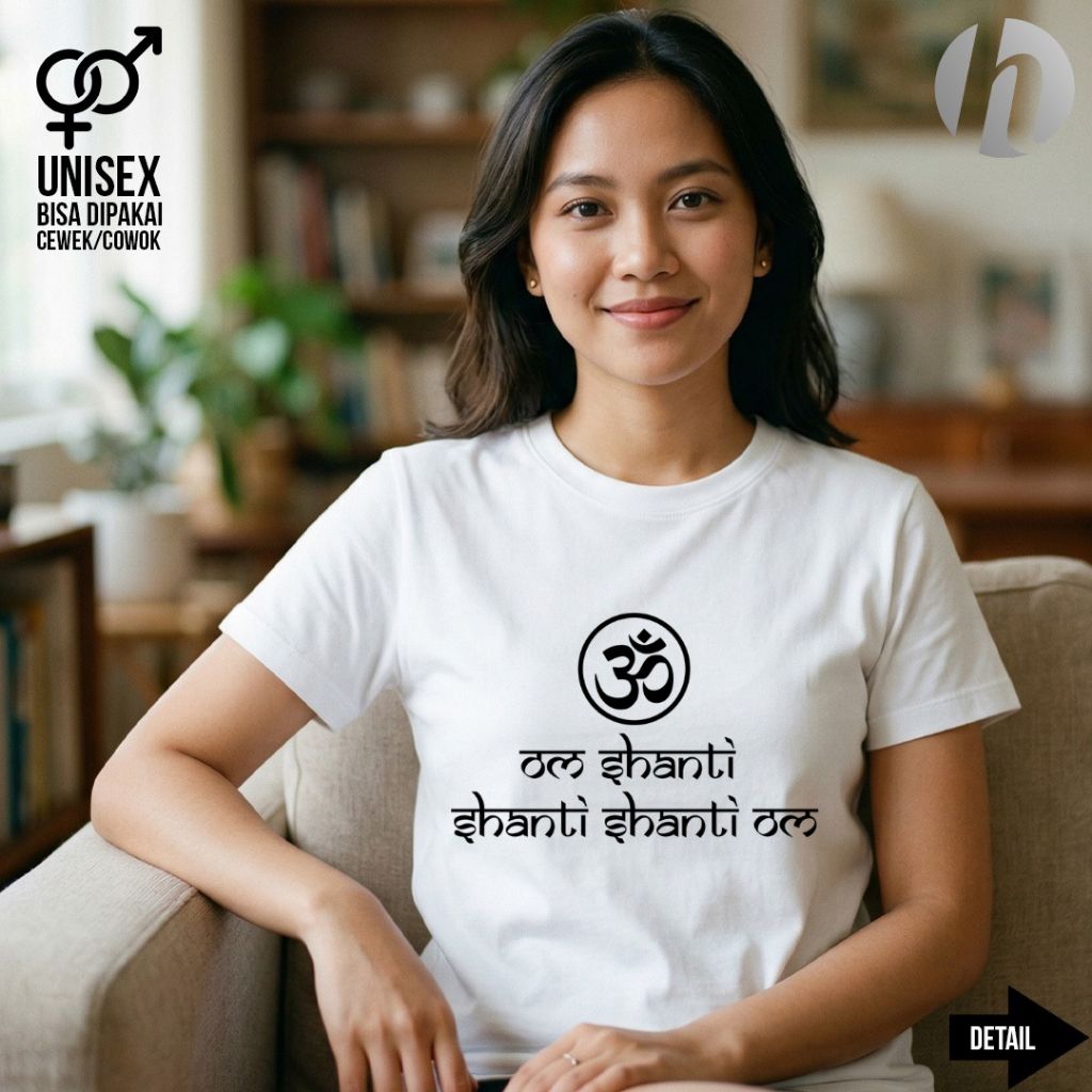 Mittara - Seri Hindu Kaos Om Shanti Shanti Shanti Om Custom UNISEX
