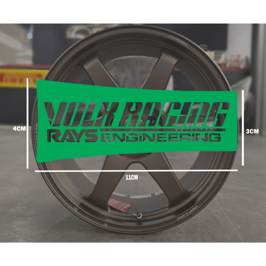 Peetparadise 4Pcs Stiker Volk Stiker Velg Mobil Volk Rays Racing Ring 15 16 17 18