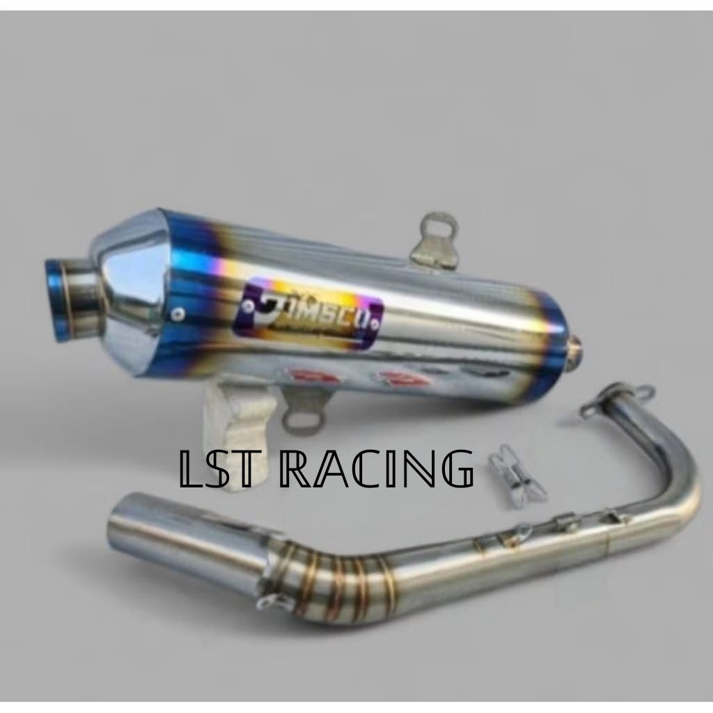 Knalpot Standar Racing 28mm Original JIMSCO Blue  Beat Vario125-150 LED-OLD Scoopy Genio Nex X-Ride 