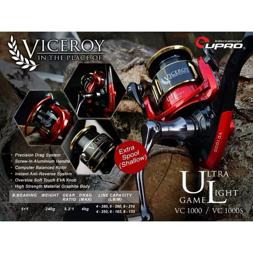 Reel pancing eupro viceroy 1000 double spool