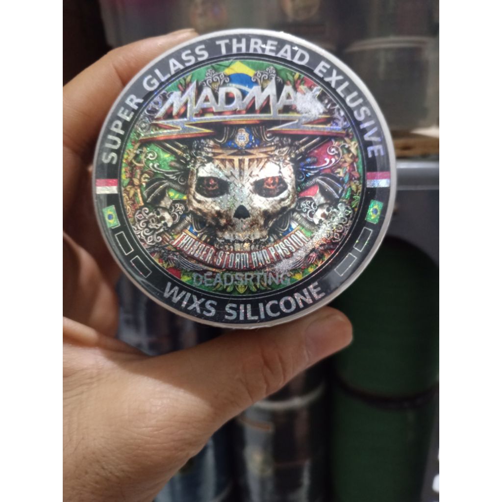 (1 pcs)Gelasan WIXS SILICONE "MADMAX DEATHSTRING", MATOT, bahan ABU SUGOY original import, size 0.18