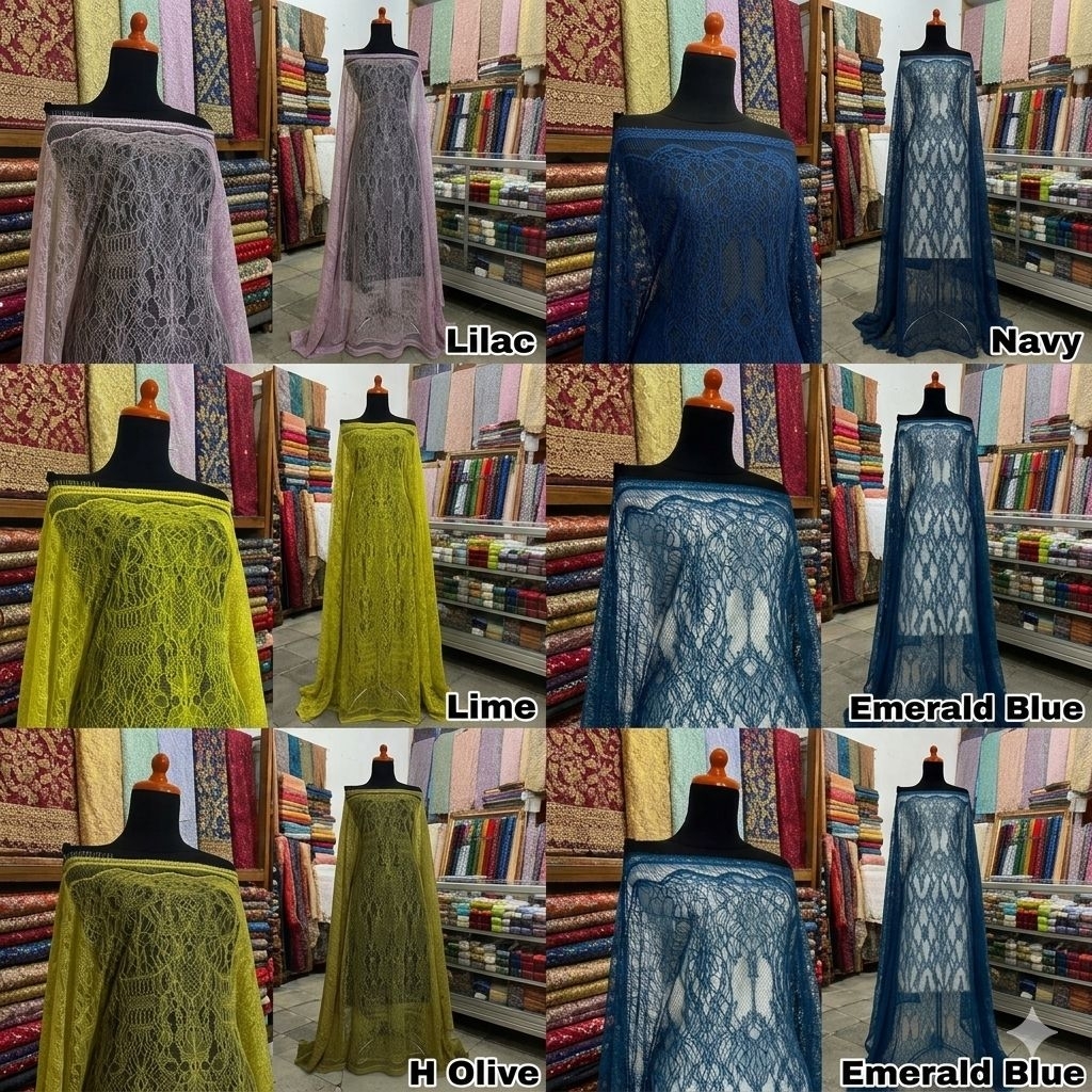 brokat chantily ,kain brokat chantily lace bahan bakal kebaya modern