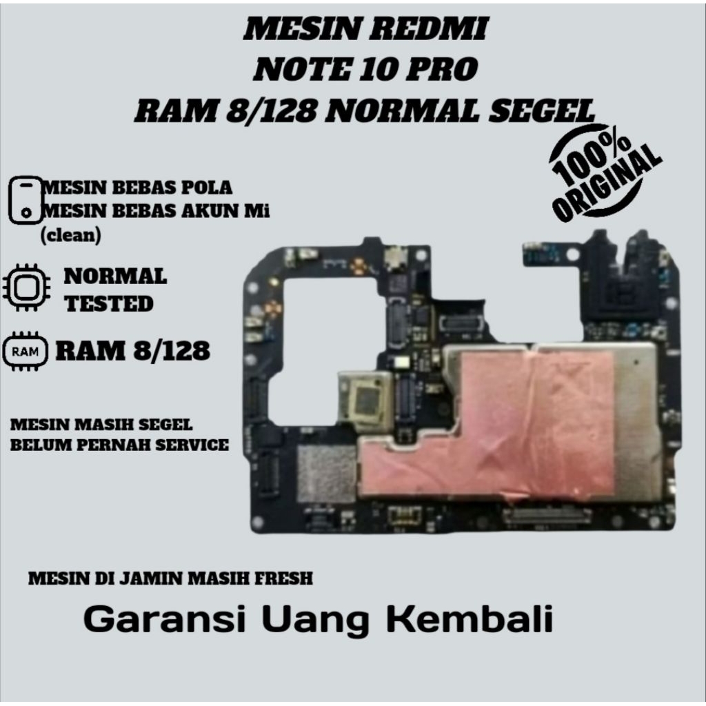 MESIN REDMI NOTE 10 PRO 8/128NORMAL TESTED TINGGAL PAKAI