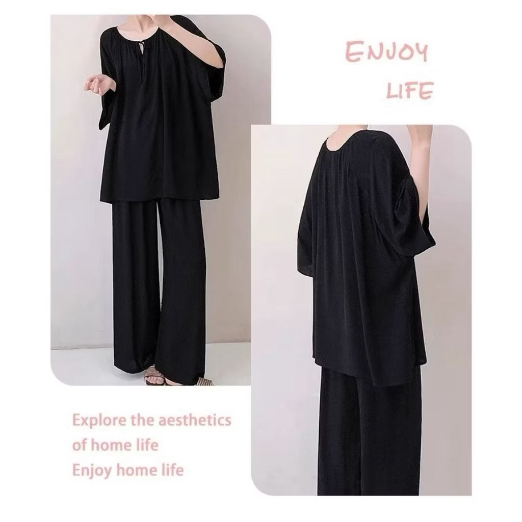 [ Haa.han ] Baju tidur setelan wanita dewasa | piyama dewasa bahan rayon | baju tidur bahan rayon