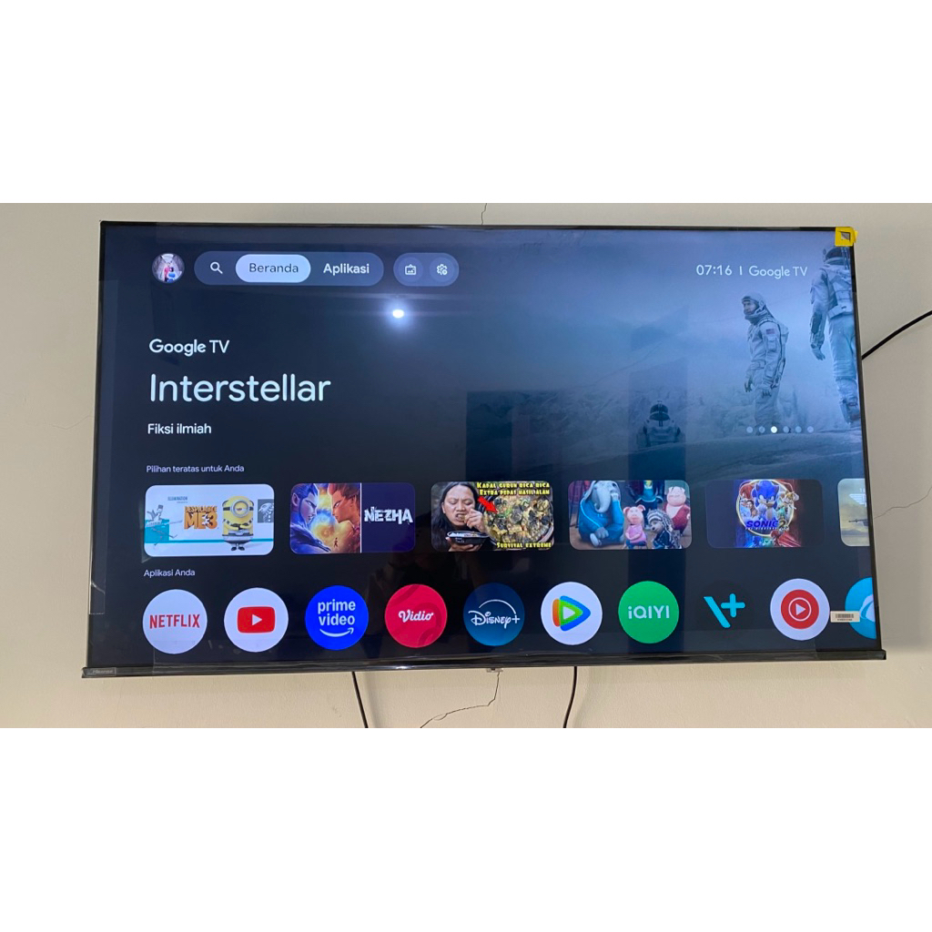 TV HISENSE 55 inch 55A65N BEKAS SEPERTI BARU SMART TV UHD 4K