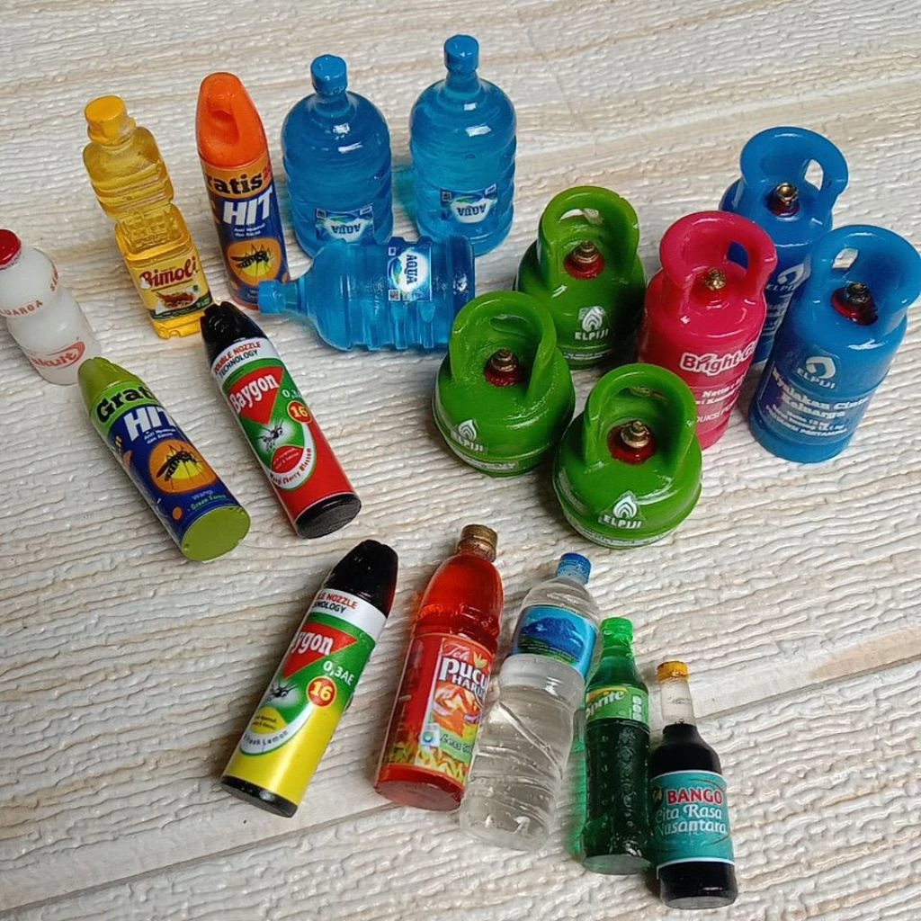 magnet tempelan kulkas unik / mainan miniatur  makanan galon elpiji souvenir