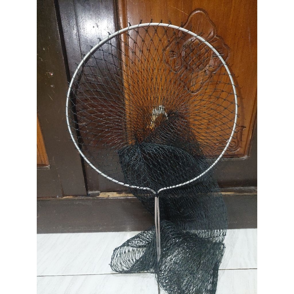 Jaring Serok Ikan Besar 37x37 Panjang Jaring 100 cm