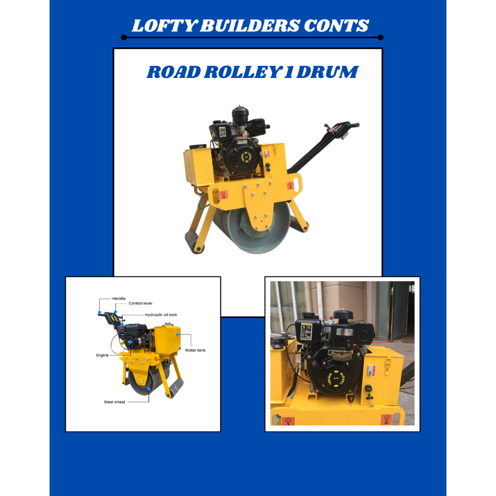 BABY ROLLER DORONG 1 DRUM / MINI ROLLER 1 DRUM MESIN PEMADAT ASPAL TANAH