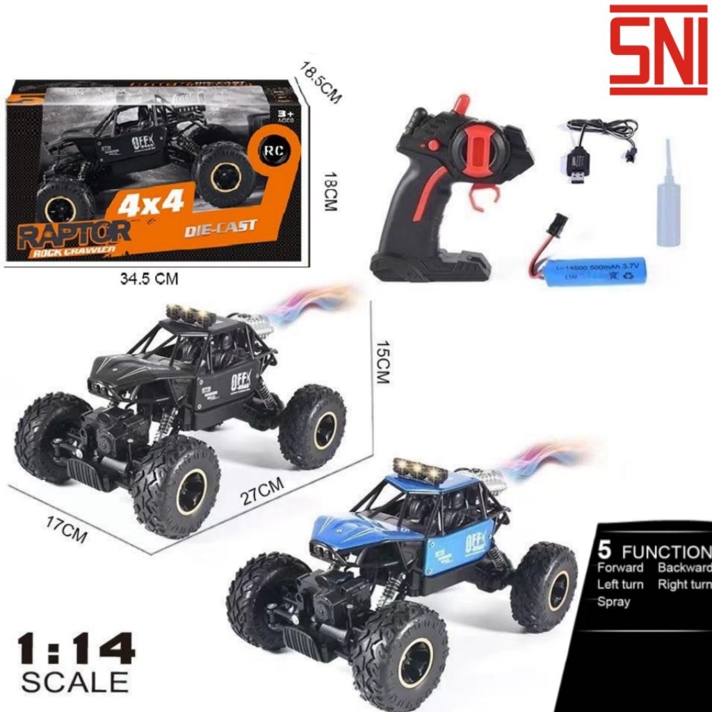 MOBIL REMOTE REMOT KONTROL SPRAY ASAP OFFROAD 4WD METAL 2.4 GHz