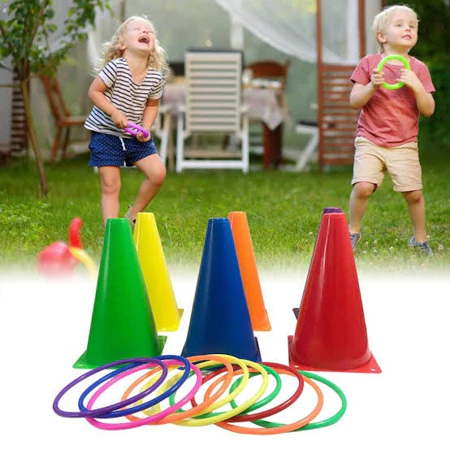 MAINAN ANAK LEMPAR CINCIN BESAR [YG25] - CONE KERUCUT PLUS RING - CONE RINTANGAN OLAHRAGA