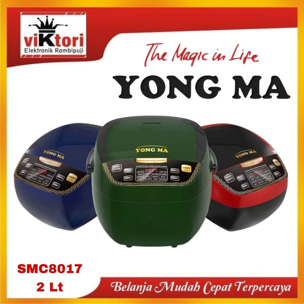YONG MA DIGITAL SMC8017 / MAGIC COM YONG MA 2 LITER / RICE COOKER 3IN1 YONG MA / PENANAK NASI DIGITA