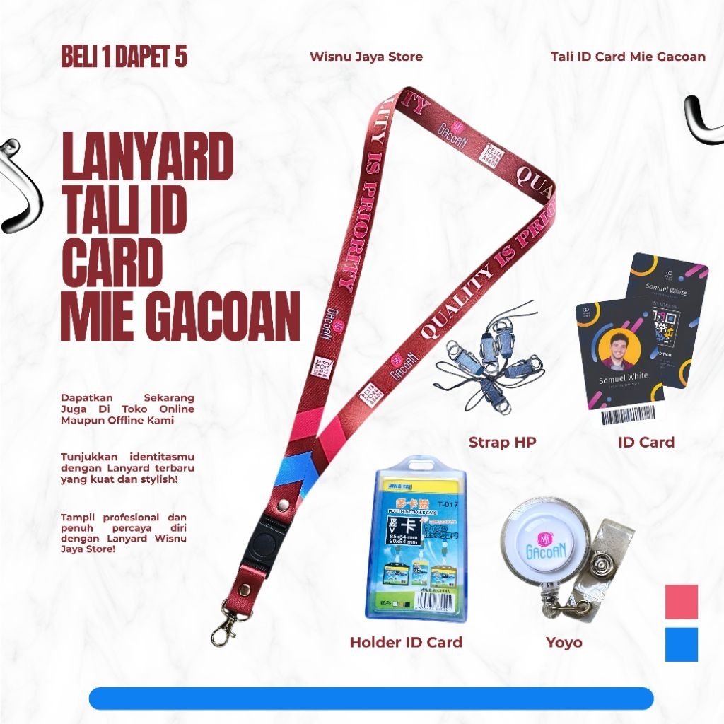 LANYARD MIE GACOAN / SET LANYARD GACOAN LENGKAP
