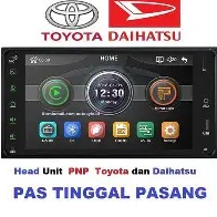 Head Unit Double Din Android Wifi RAM 2 Gb New OS Rush & Terios 7in OEM Look PNP Fit Presisi
